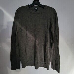 H&M Army Military Green Soft Long Sleeve Crew Neck Sweater Size XS